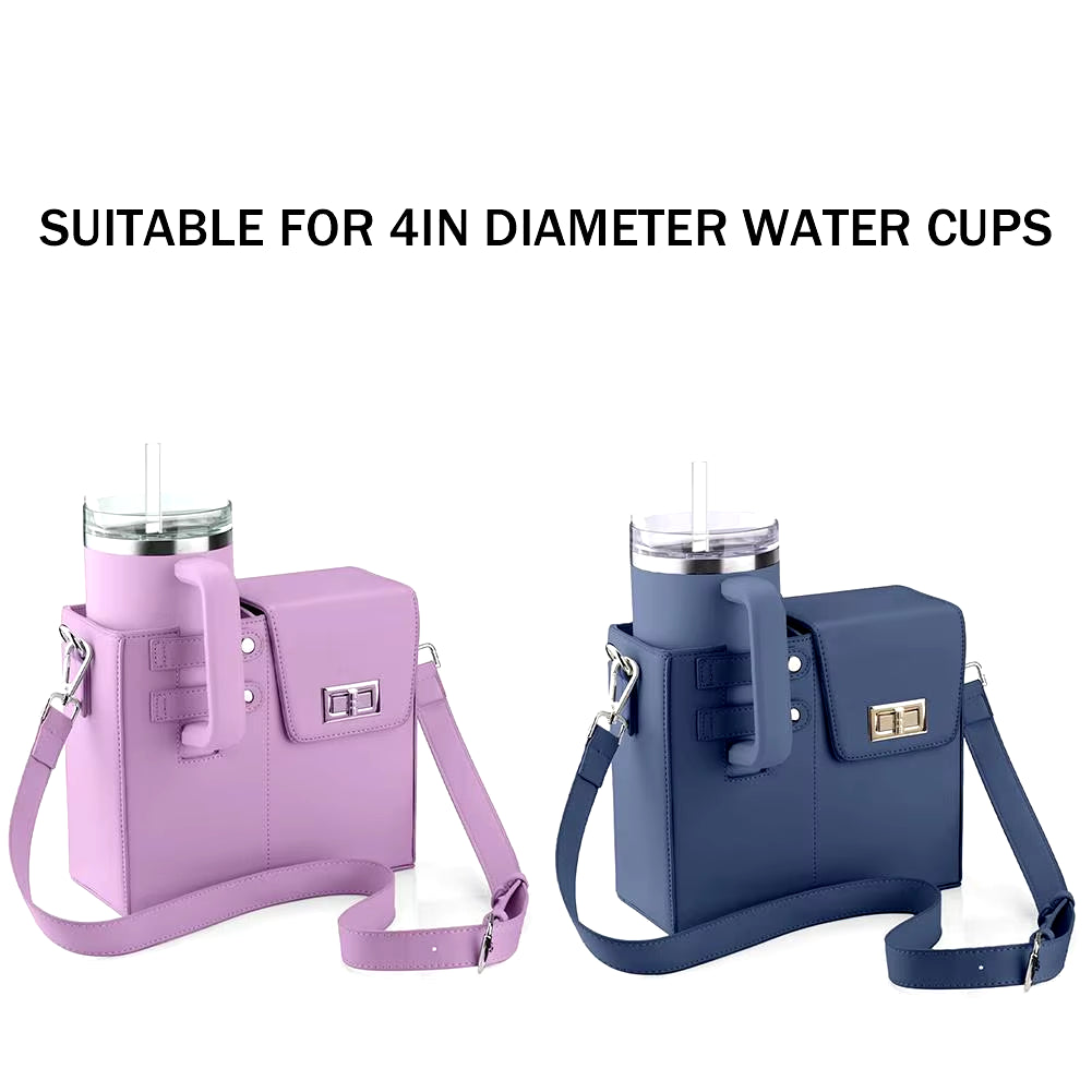 Outdoor Portable Crossbody Water Cup Storage Bag Water Bottle Carrier with Adjustable Strap 